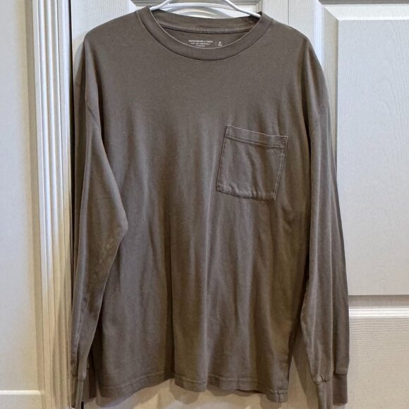 Abercrombie Brown Long Sleeve Shirt - Men's Medium - Picture 1 of 2
